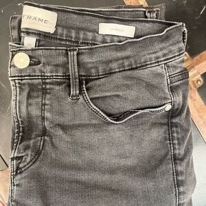 Frame Denim Le Garçon Women's Grey/Faded Black Jeans